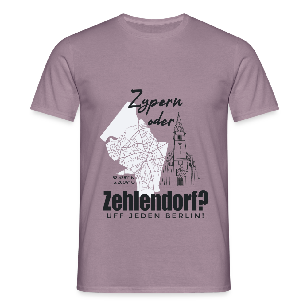 Zypern oder Zehlendorf - Männer Premium T-Shirt - Lilagrau