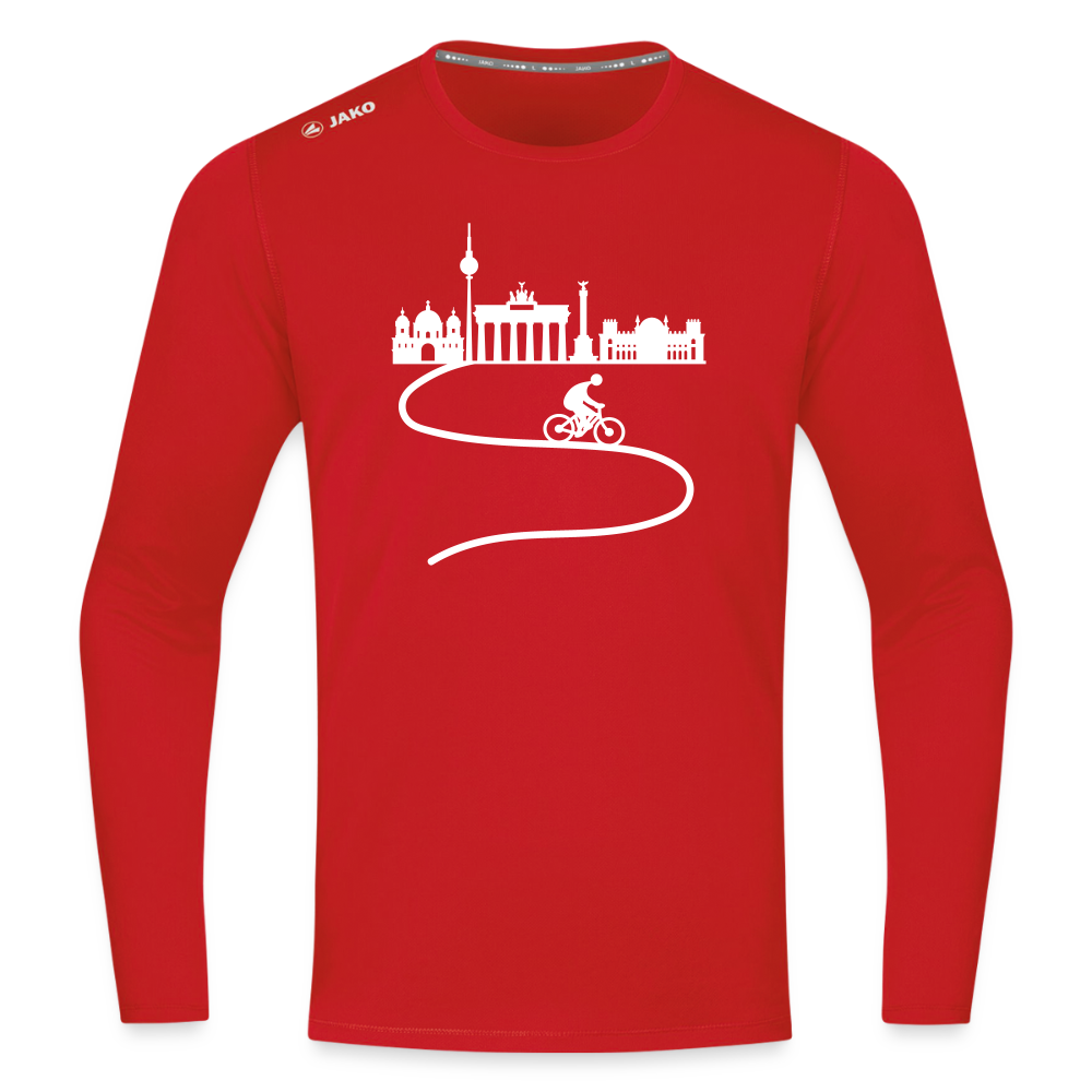 Aus der Stadt - Männer Sport Langamshirt - Rot