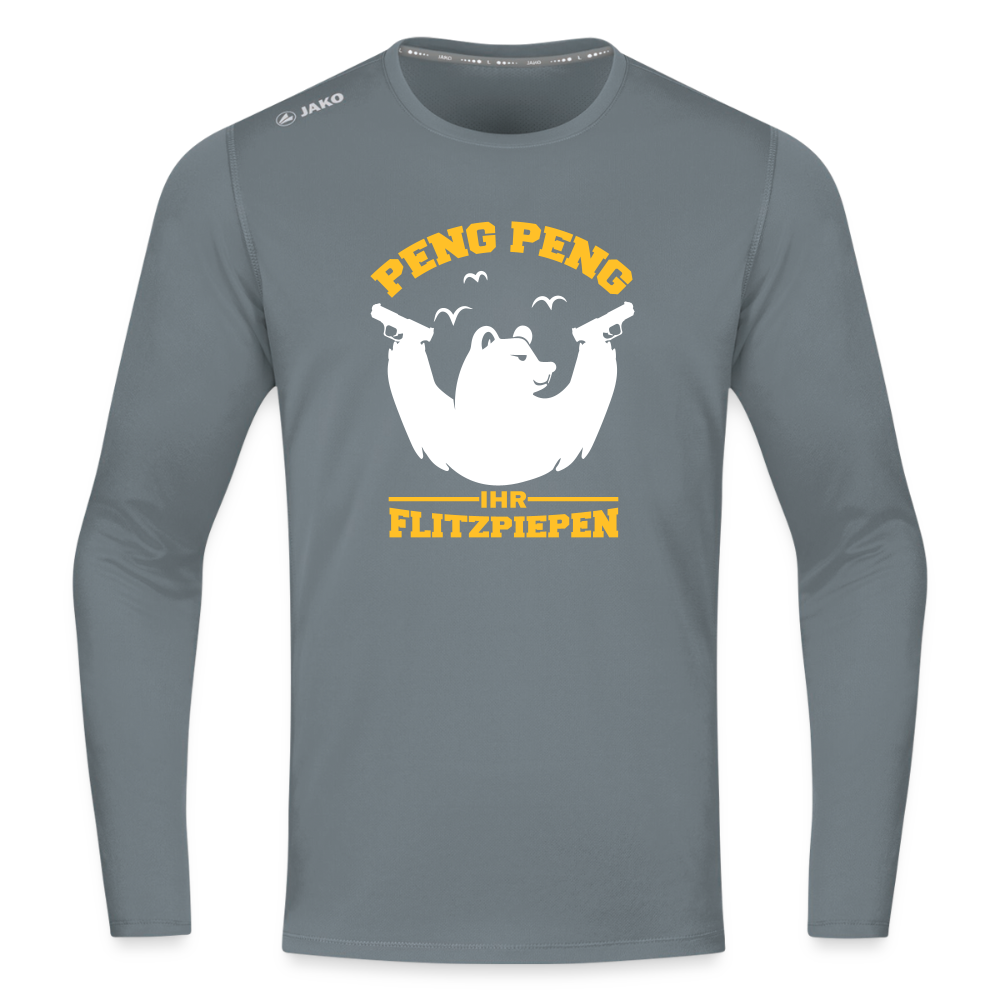 Peng Peng - Männer Sport Langamshirt - Grau