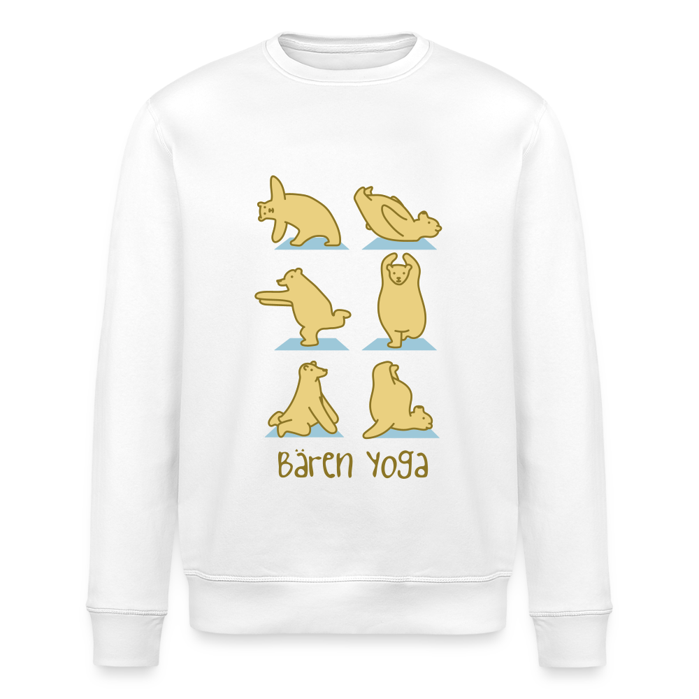 Bären Yoga - Unisex Bio Sweatshirt - Weiß