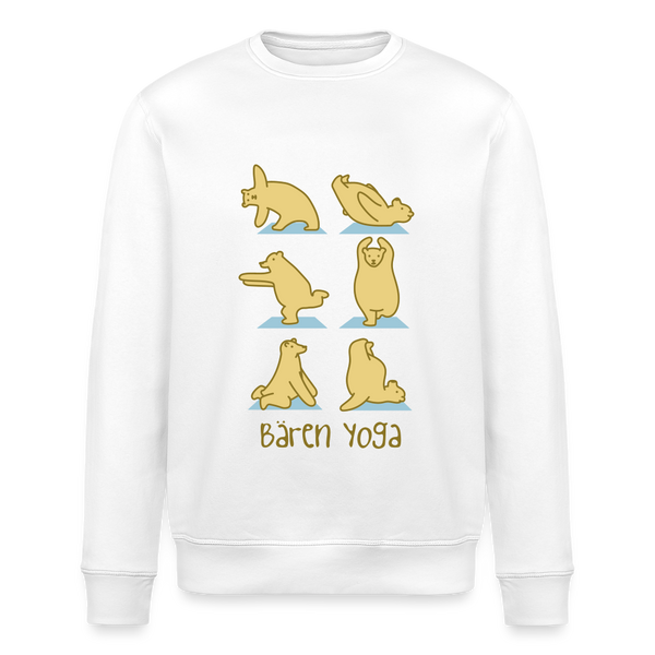 Bären Yoga - Unisex Bio Sweatshirt - Weiß