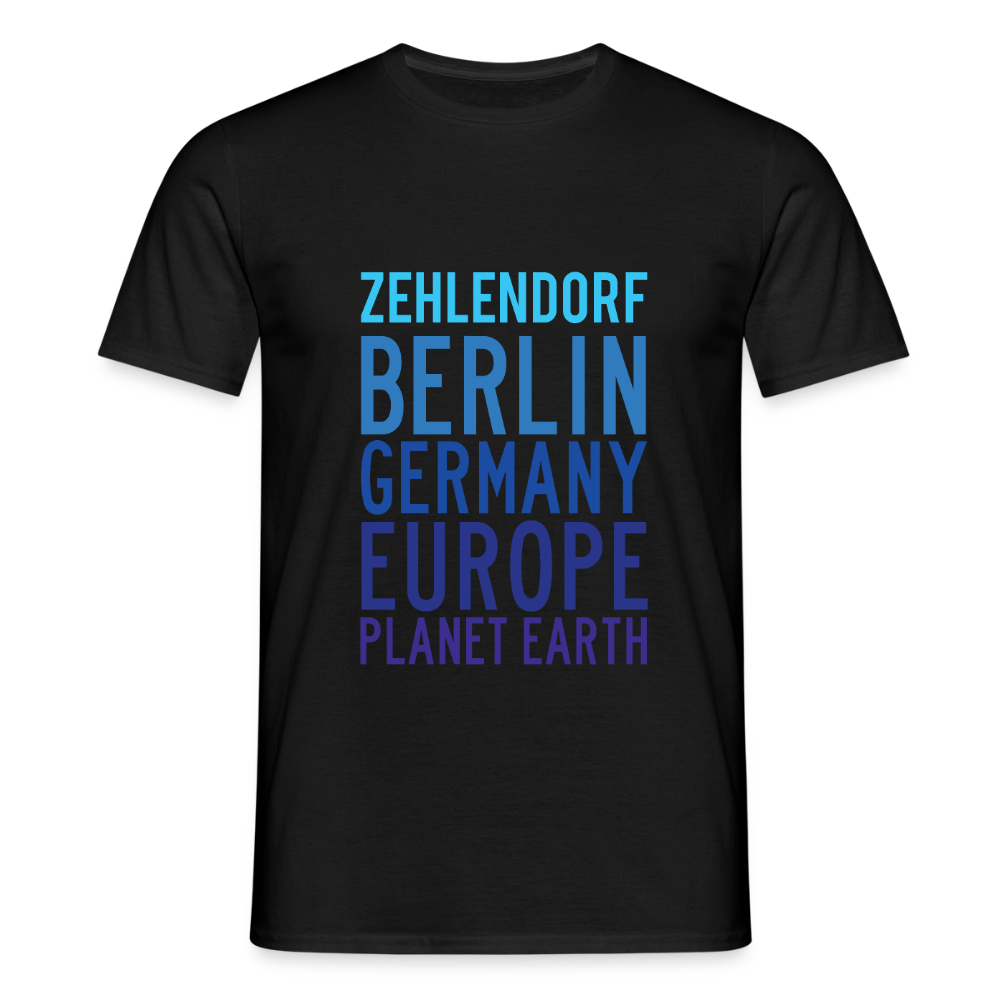 Zehlendorf Planet Earth - Männer Premium T-Shirt - Schwarz