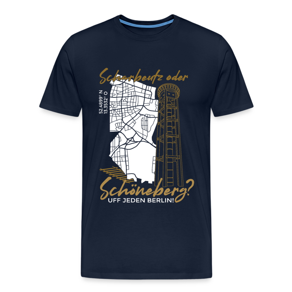 Scharbeutz oder Schöneberg - Männer Premium T-Shirt - Navy