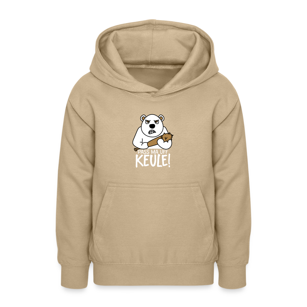Pass ma uff Keule - Teenager Hoodie - Sand