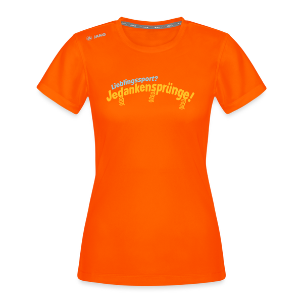 Lieblingssport? Jedankensprünge! - Frauen Sport-Shirt - Neonorange