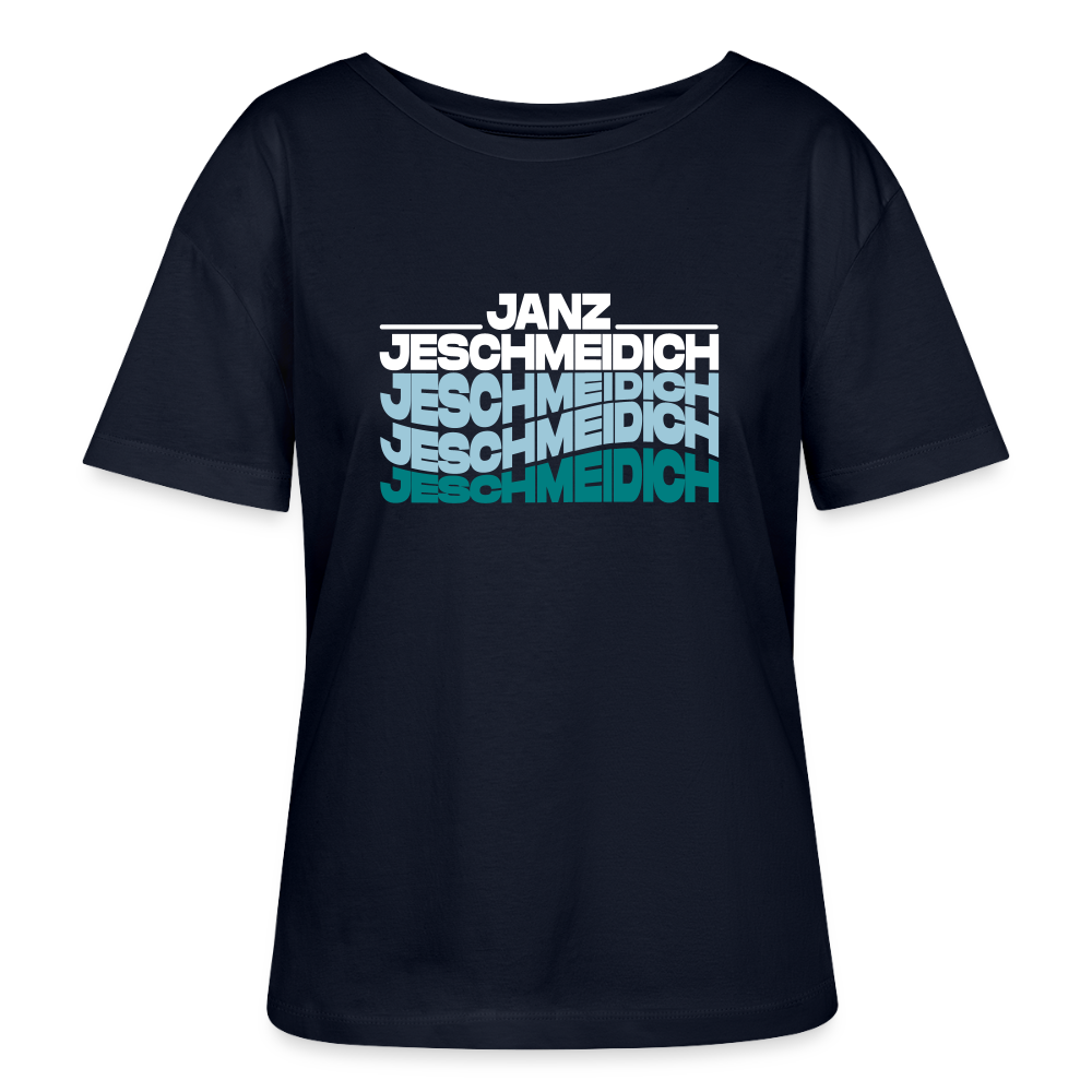 Janz Jeschmeidich - Relaxed Rundhals Frauen Bio-T-Shirt - Navy