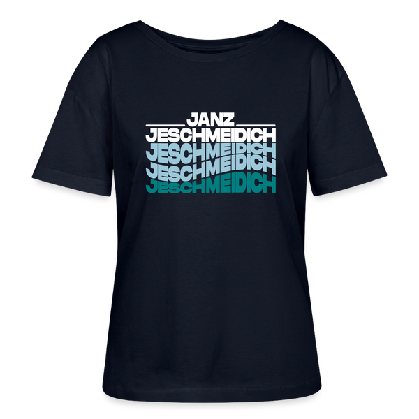 Janz Jeschmeidich - Relaxed Rundhals Frauen Bio-T-Shirt - Navy