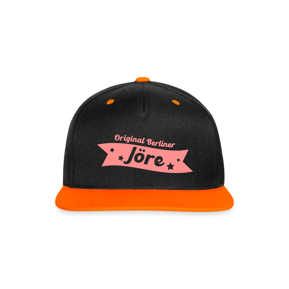 Berliner Jöre - Snapback Cap - Schwarz/Neonorange