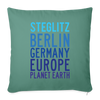 Steglitz Planet Earth - Sofakissen mit Füllung (45 x 45 cm) - Tanngrün