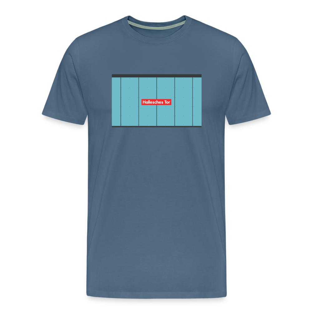 Hallesches Tor - Männer Premium T-Shirt - Blaugrau
