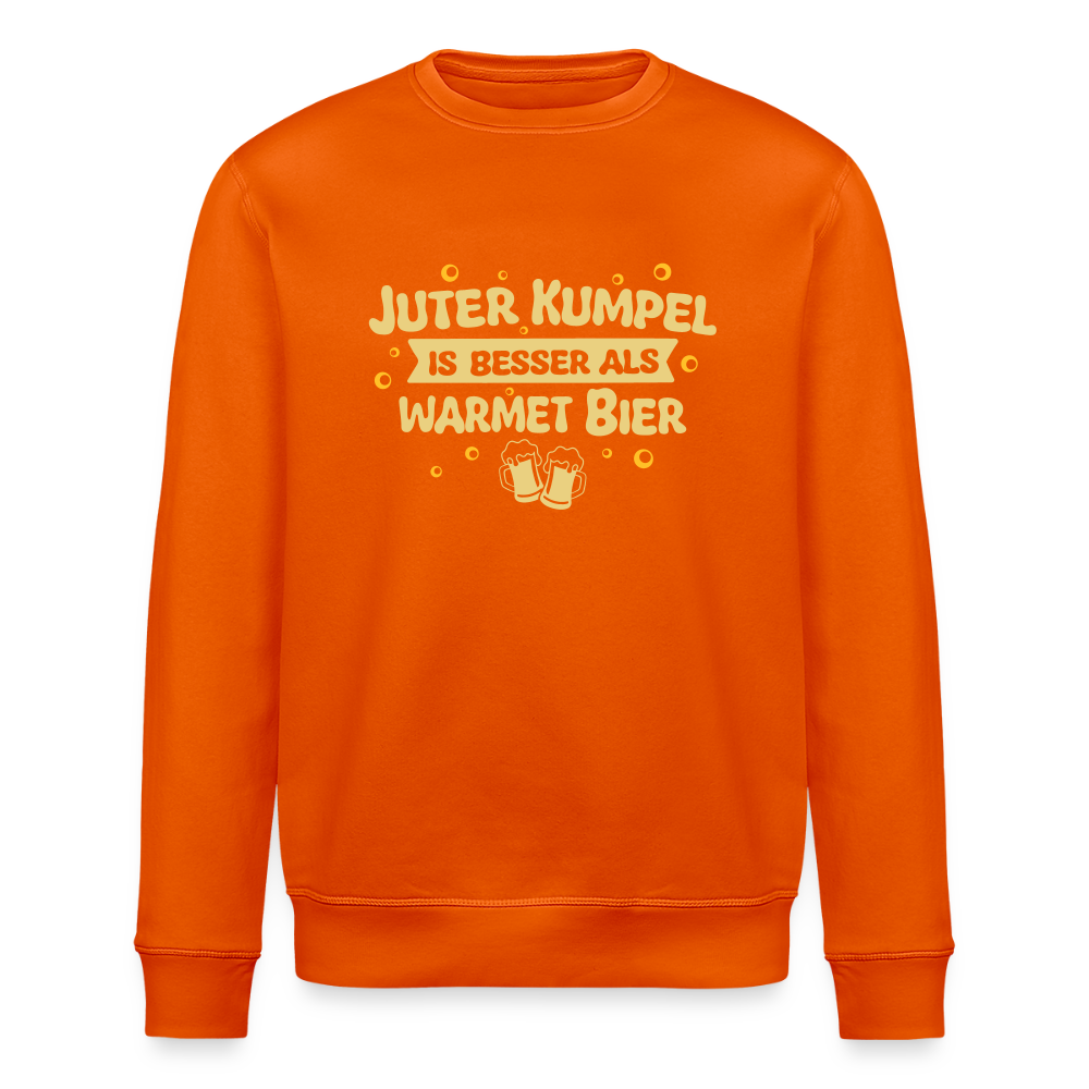 Juter Kumpel ist besser als warmet Bier - Unisex Bio Sweatshirt - Tieforange