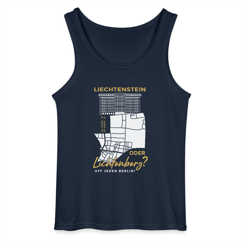 Liechtenstein oder Lichtenberg - Männer Tank Top - Navy