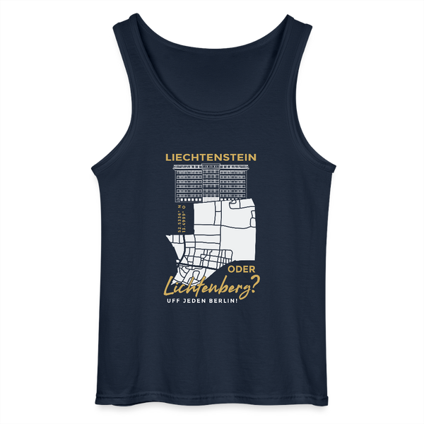 Liechtenstein oder Lichtenberg - Männer Tank Top - Navy