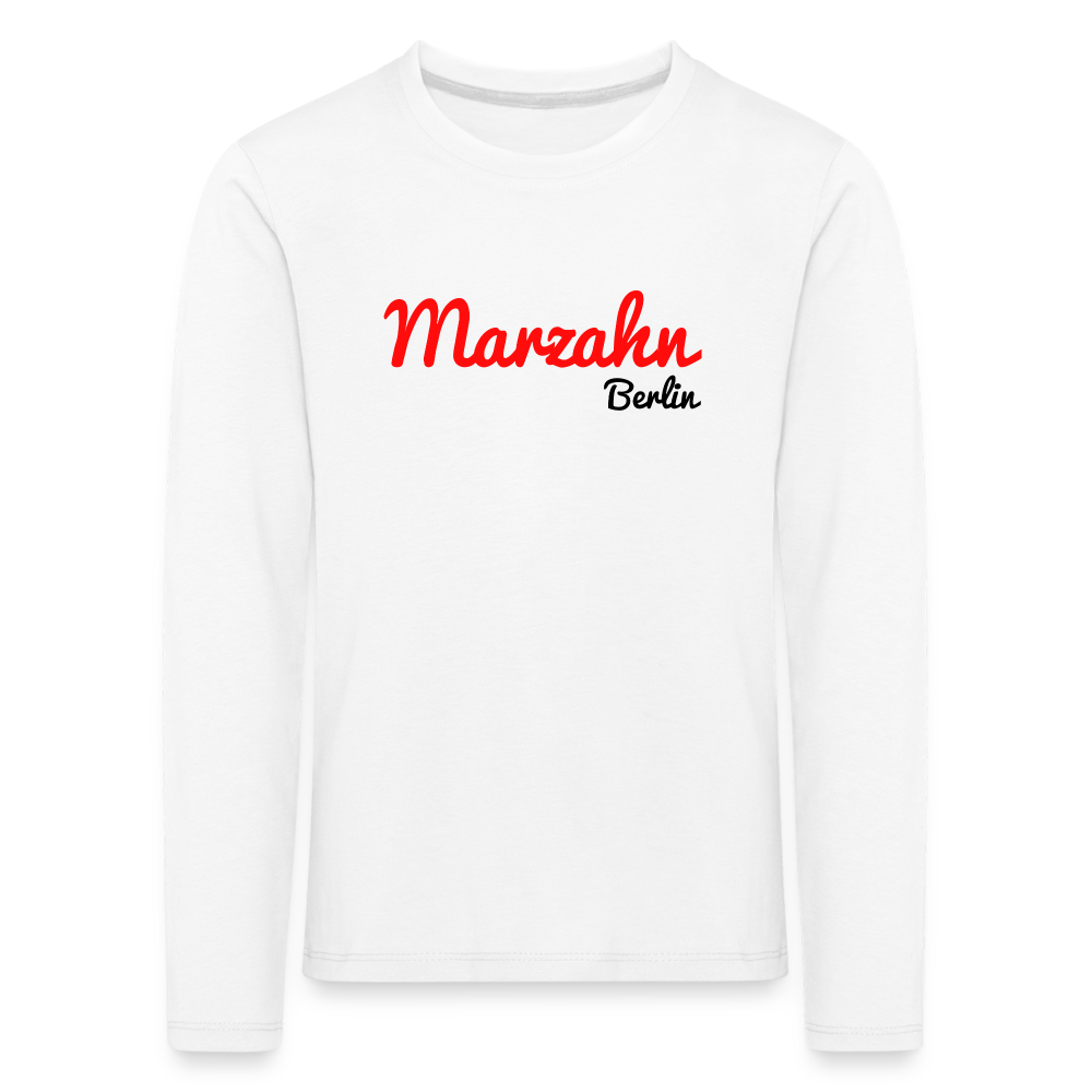 Marzahn Berlin - Kinder Langarmshirt - Weiß