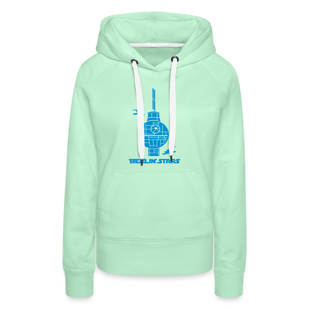 Berlin Stars - Blau - Frauen Premium Hoodie - helles Mintgrün