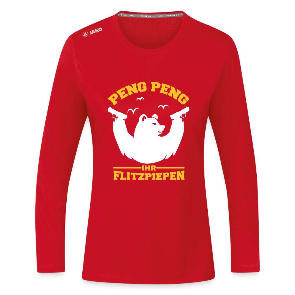 Peng Peng - Frauen Sport Langarmshirt - Rot