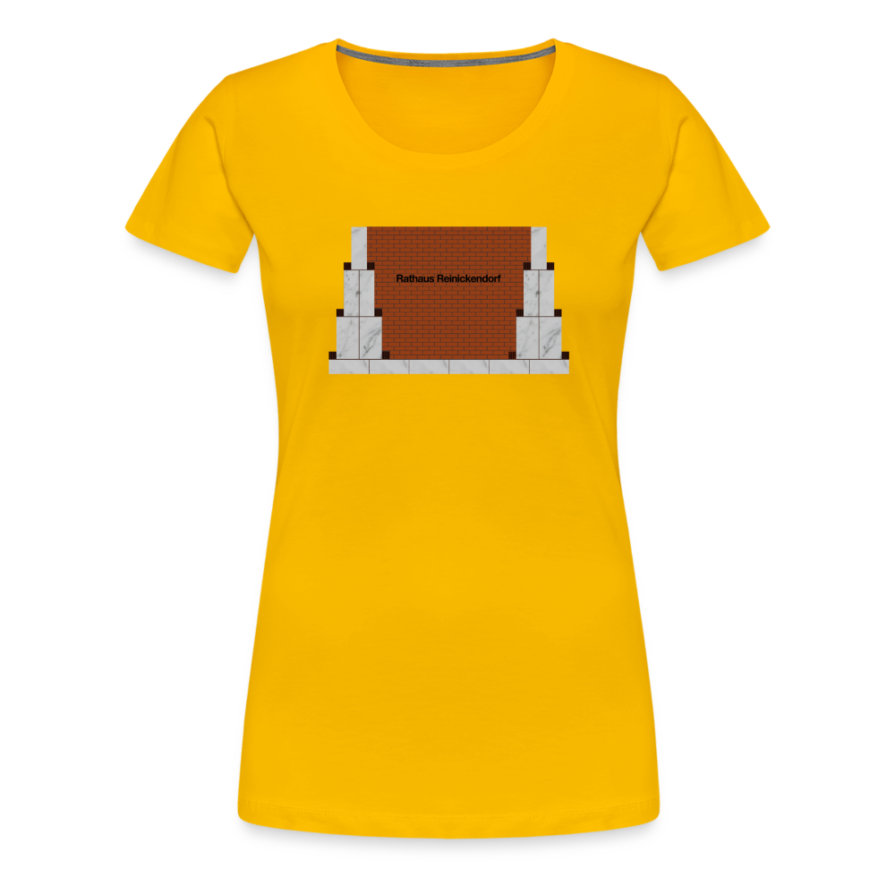 Rathaus Reinickendorf - Frauen Premium T-Shirt - Sonnengelb