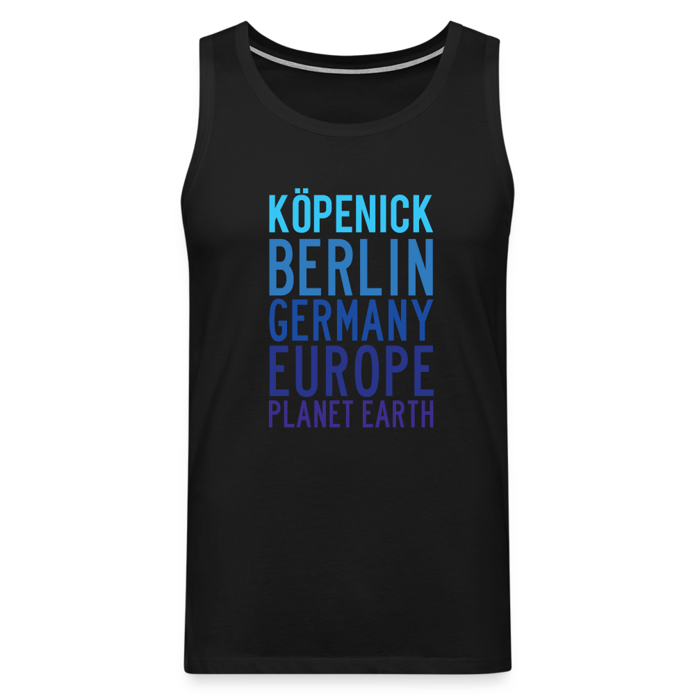 Köpenick Planet Earth - Männer Premium Tank Top - Schwarz