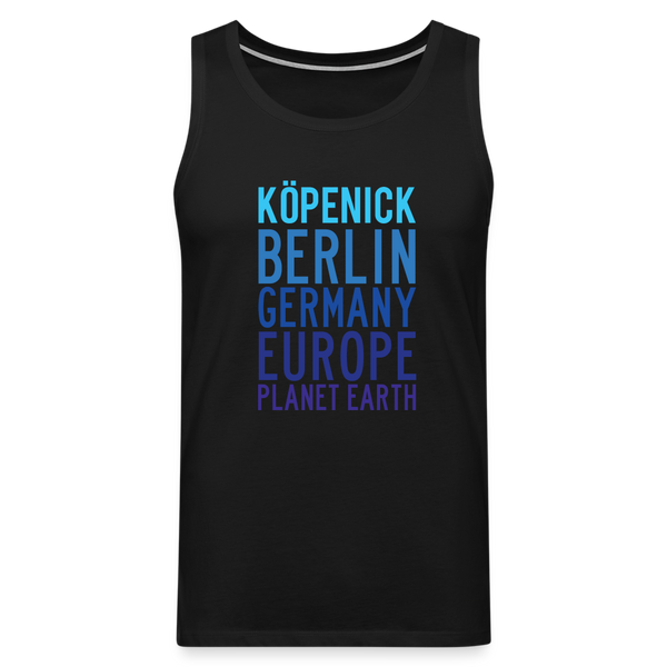 Köpenick Planet Earth - Männer Premium Tank Top - Schwarz