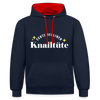 Echte Berliner Knalltüte - Kontrast Hoodie - Navy/Rot