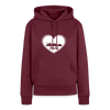 I love Berlin weiß - Frauen Premium Hoodie - Burgunderrot