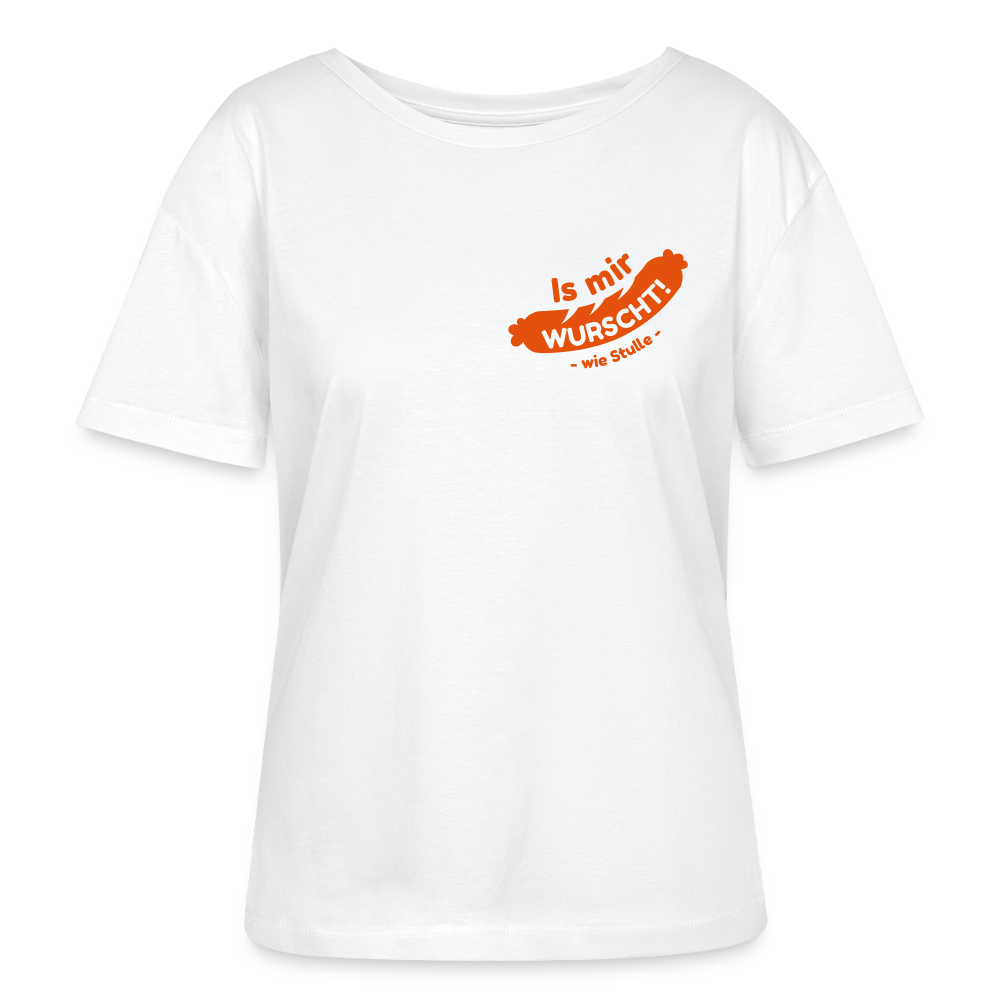 Is mir Wurscht - Relaxed Rundhals Frauen Bio-T-Shirt - Weiß