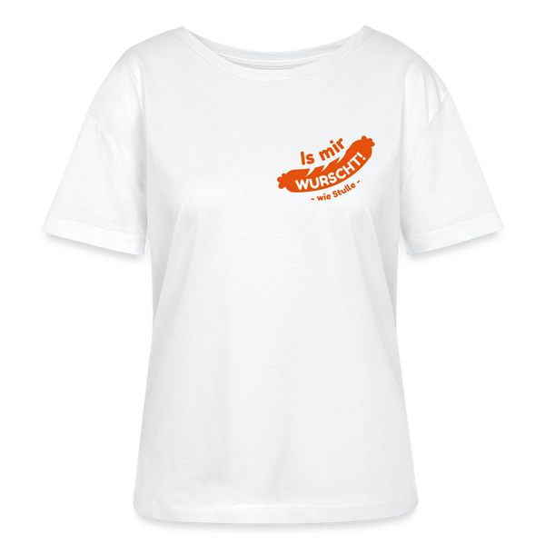 Is mir Wurscht - Relaxed Rundhals Frauen Bio-T-Shirt - Weiß
