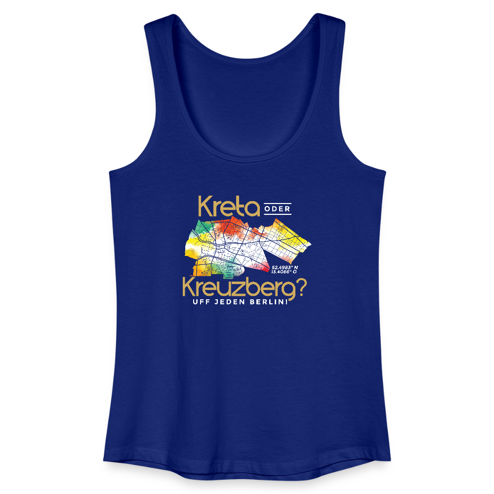 Kreta oder Kreuzberg - Frauen Bio Tank Top - Königsblau