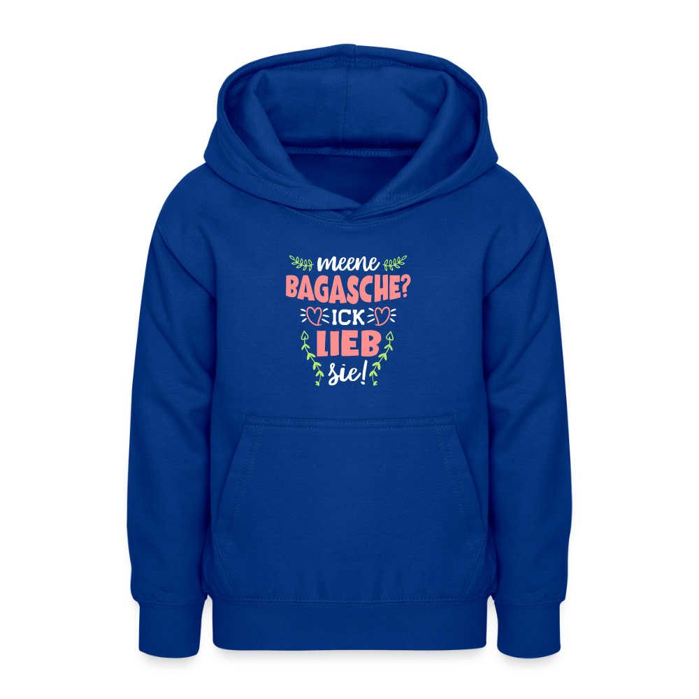 Meene Bagasche Ick Lieb Sie - Teenager Hoodie - Royalblau