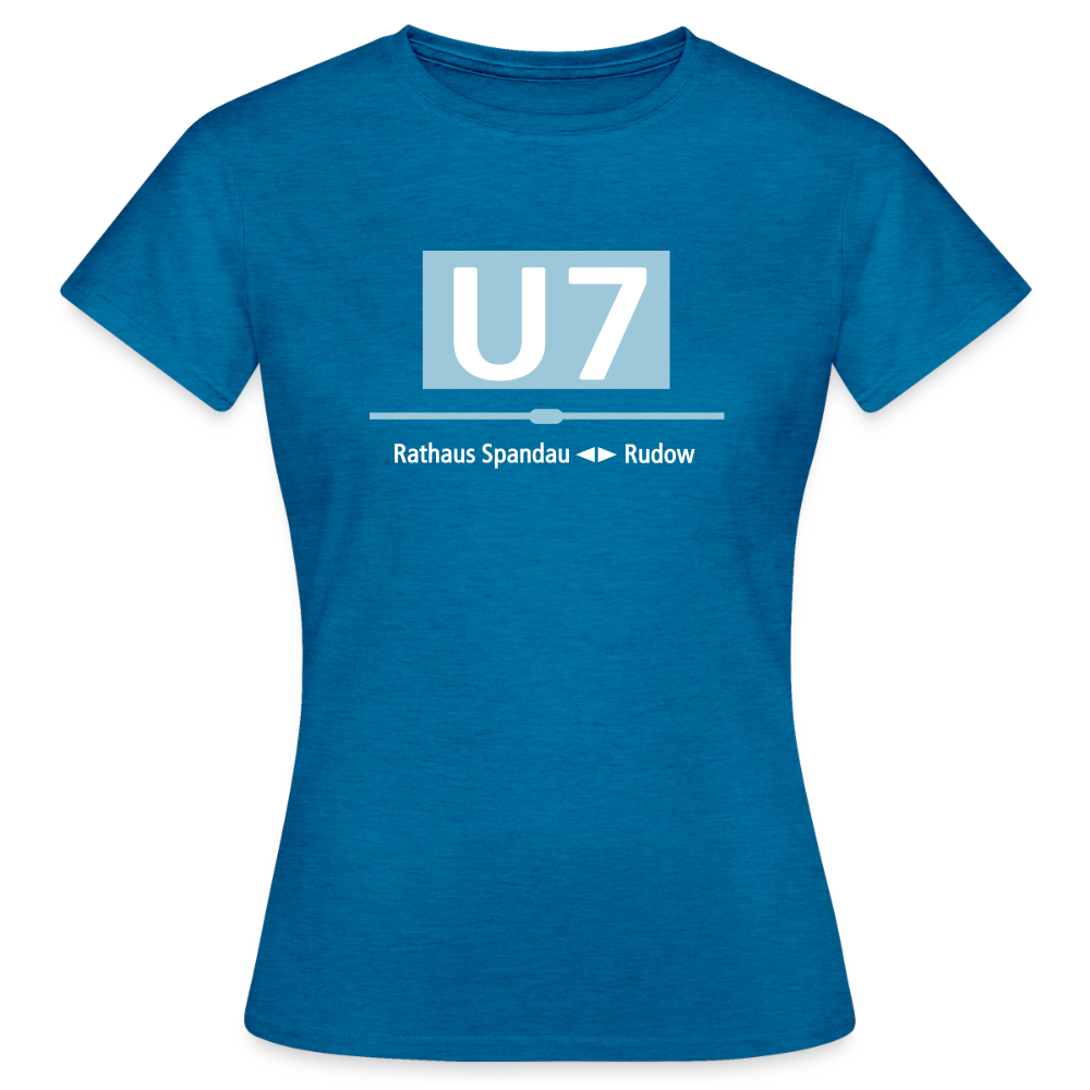 U7 - Frauen Premium T-Shirt - Antikblaues Saphir meliert