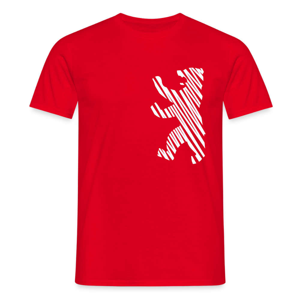 Berliner Bär im Netz - weiß - Männer Premium T-Shirt - Rot