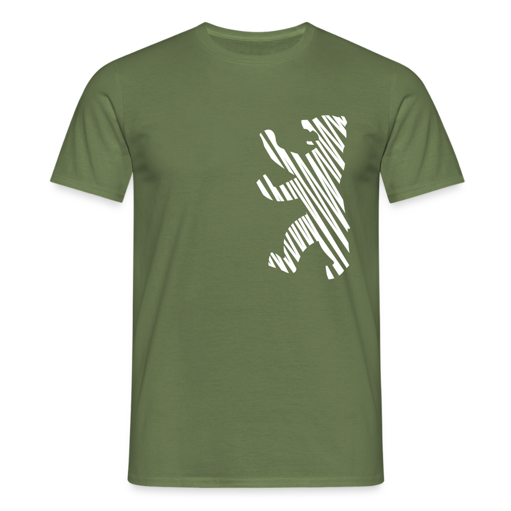 Berliner Bär im Netz - weiß - Männer Premium T-Shirt - Militärgrün