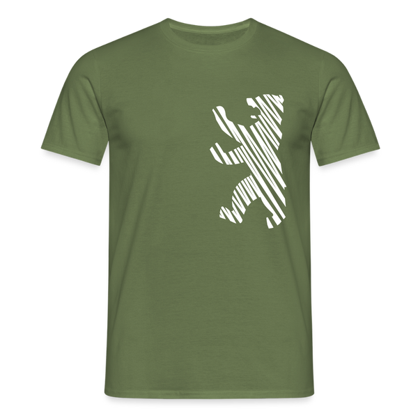Berliner Bär im Netz - weiß - Männer Premium T-Shirt - Militärgrün