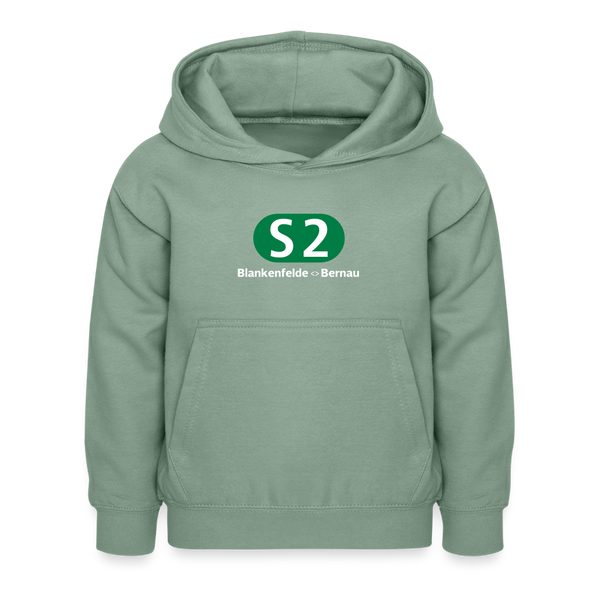 S2 - Kinder Hoodie - Graugrün