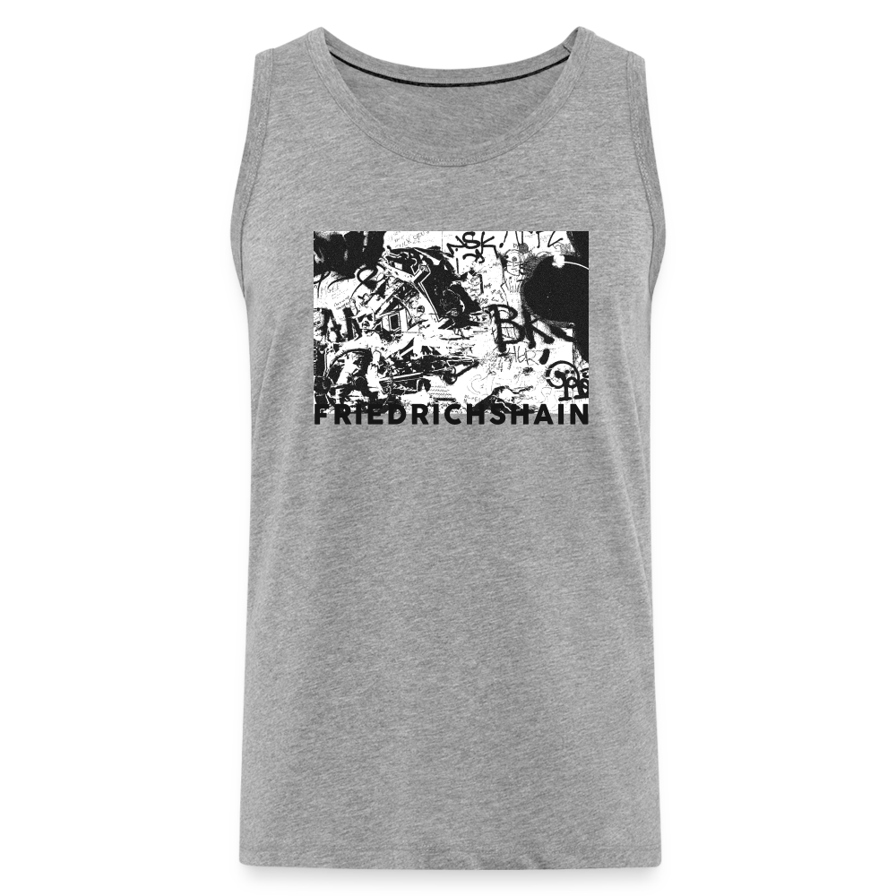 Friedrichshain Graffiti - Männer Premium Tank Top - Grau meliert