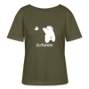 Flitzpiepe - Relaxed Rundhals Frauen Bio-T-Shirt - Khaki
