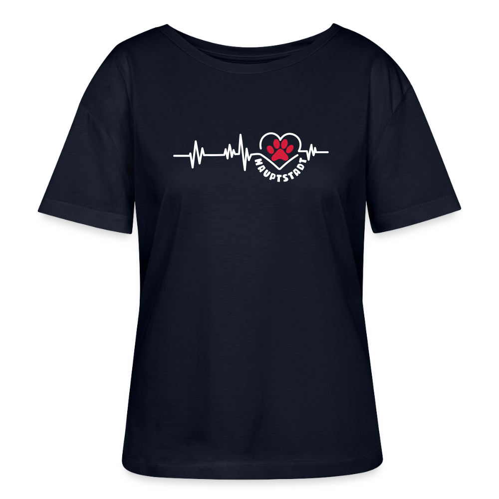 Haupstadt - Relaxed Rundhals Frauen Bio-T-Shirt - Navy