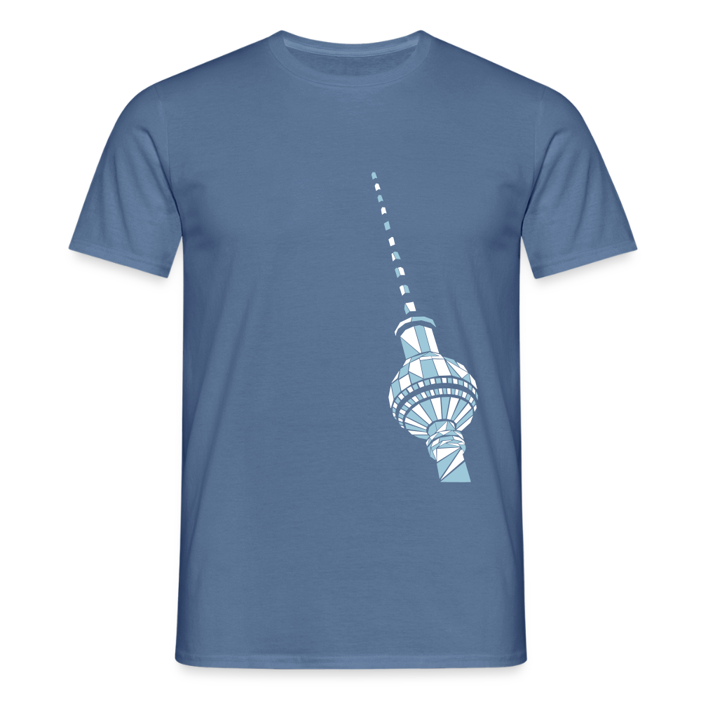 Fernsehturm Geometrie - Männer Premium T-Shirt - Taubenblau