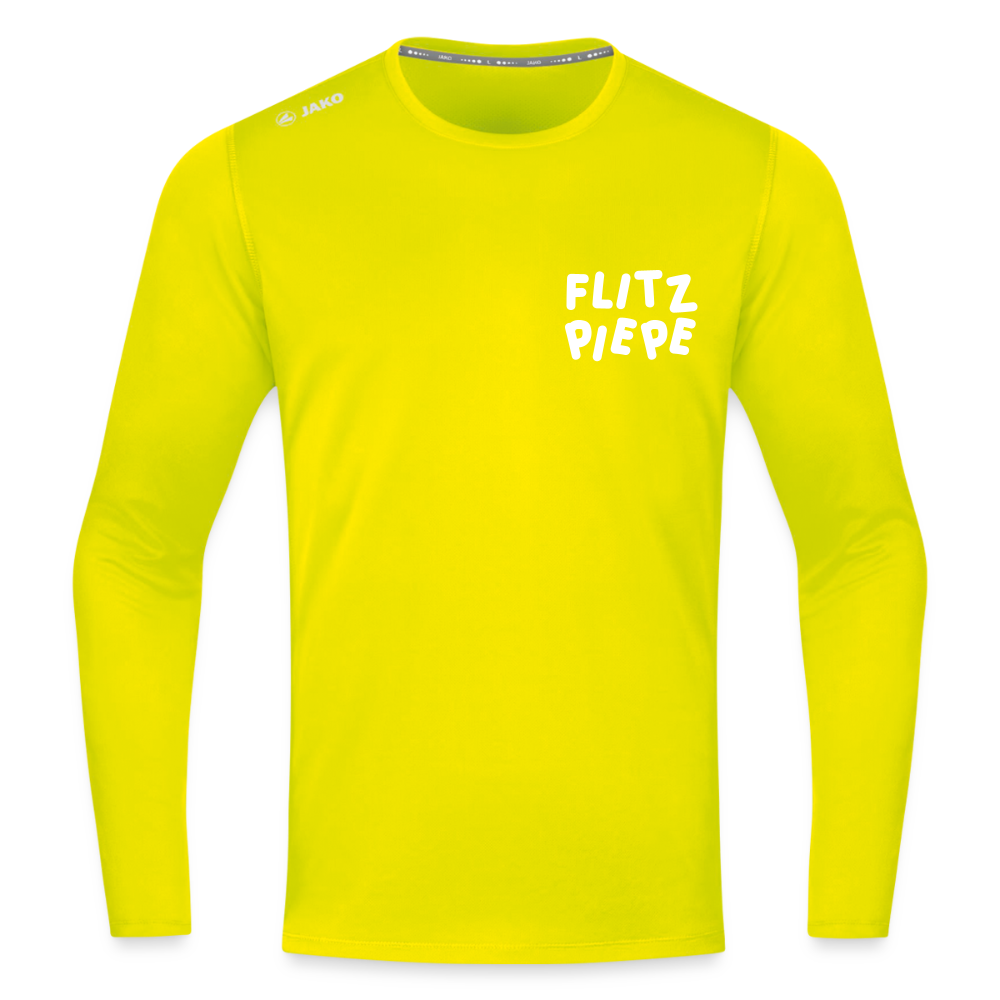 Flitzpiepe - Männer Sport Langamshirt - Neongelb