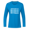 PRODUZIERT IN BERLIN - Frauen Sport Langarmshirt - Saphirblau