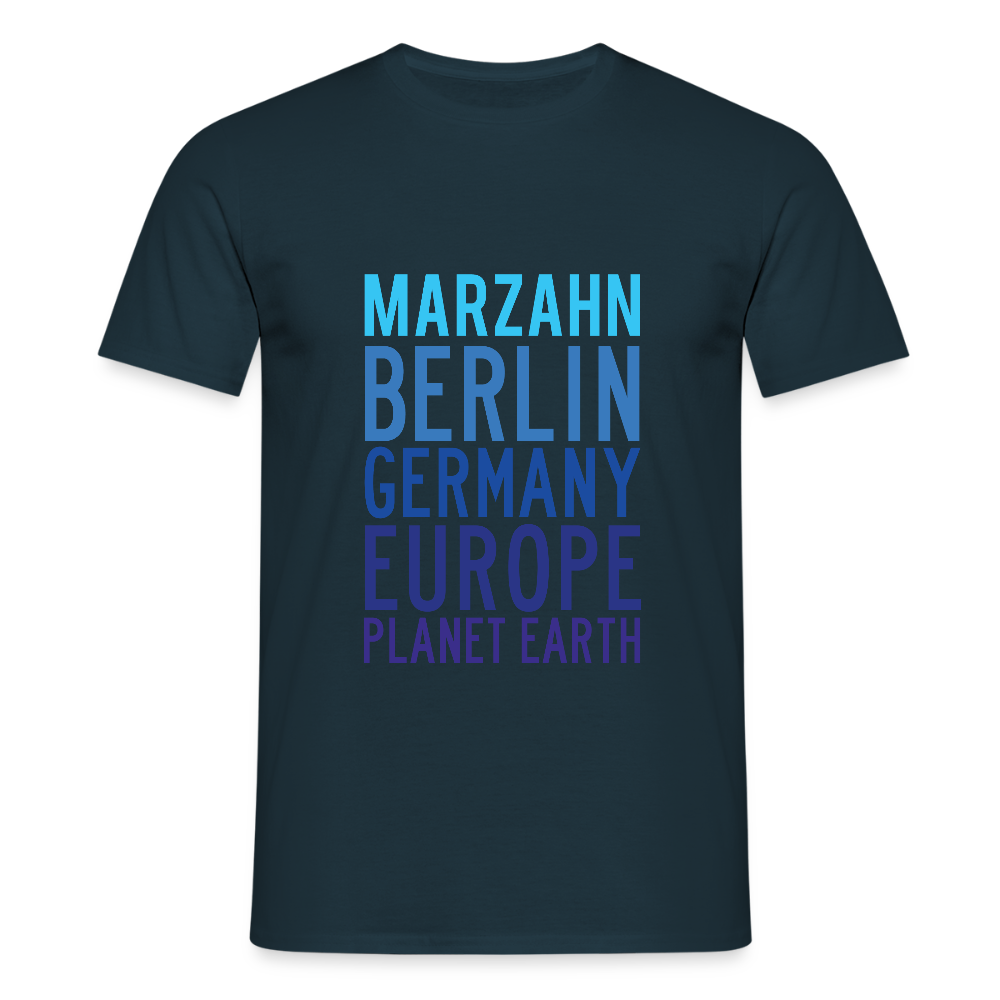 Marzahn Planet Earth - Männer Premium T-Shirt - Navy