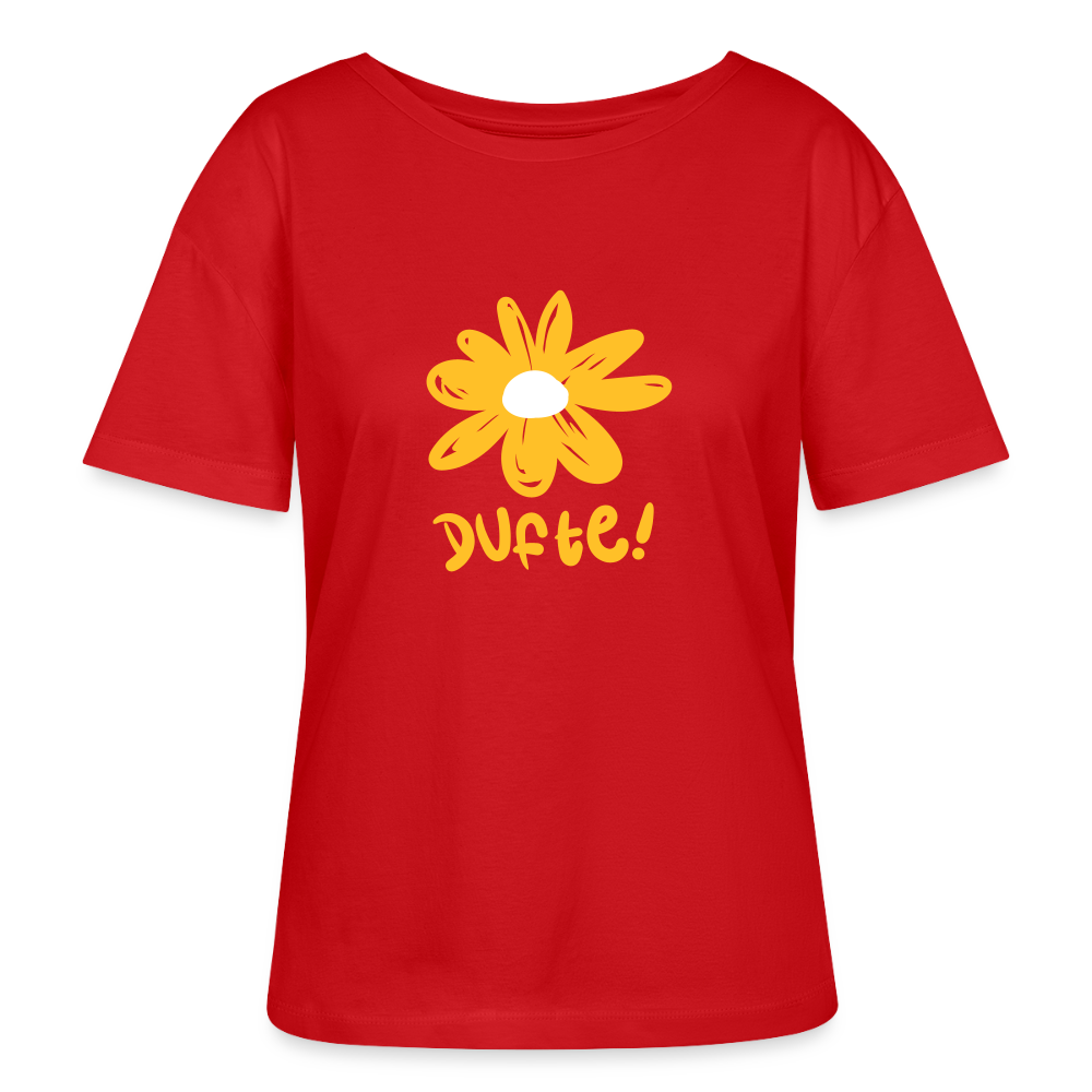 Dufte - Relaxed Rundhals Frauen Bio-T-Shirt - Rot