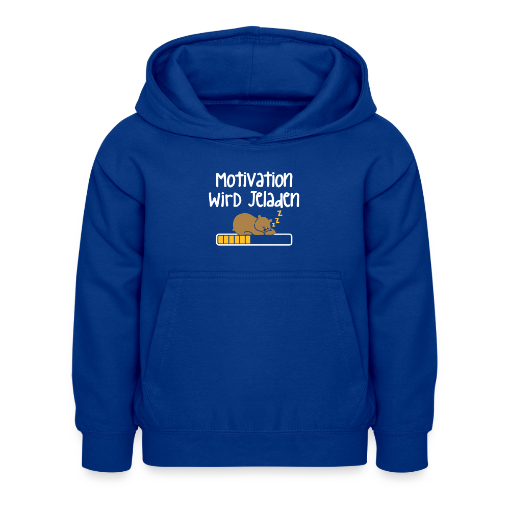 Motivation Wird Jeladen Warten - Kinder Hoodie - Royalblau