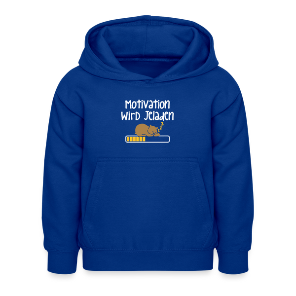 Motivation Wird Jeladen Warten - Kinder Hoodie - Royalblau