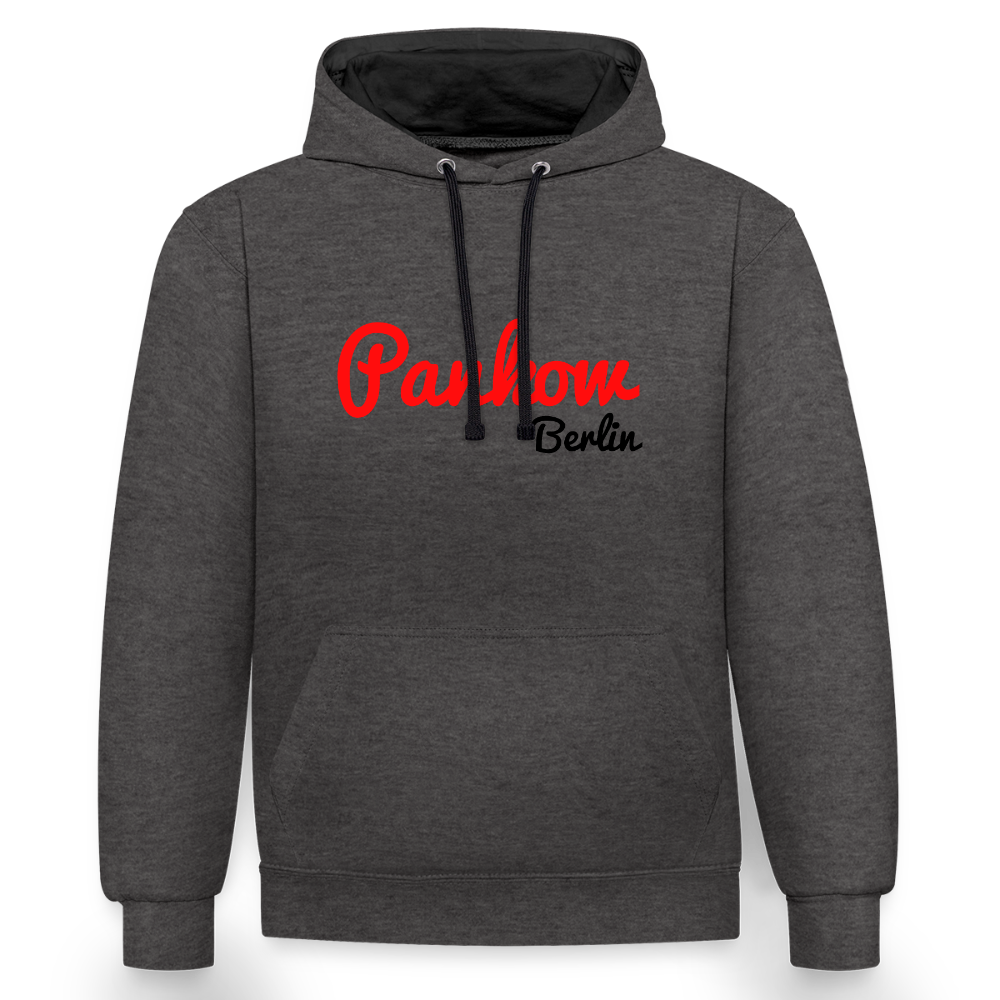 Pankow Berlin - Kontrast Hoodie - Anthrazit/Schwarz