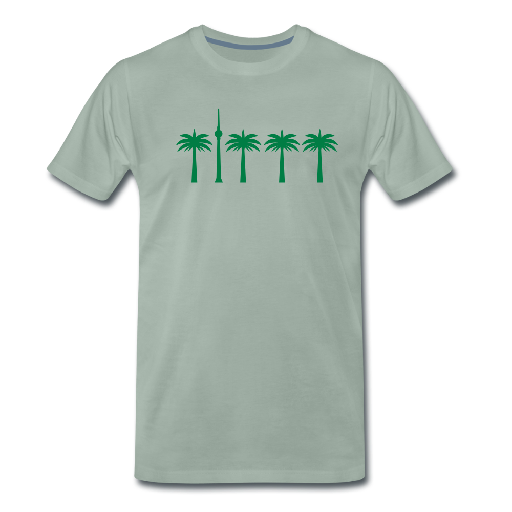 Berlin unter Palmen - Men’s Premium T-Shirt - Graugrün