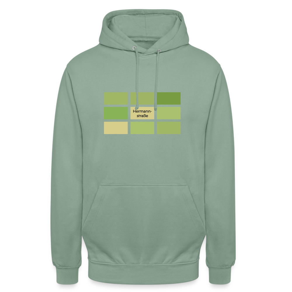 Hermanstrasse - Unisex Hoodie - Graugrün