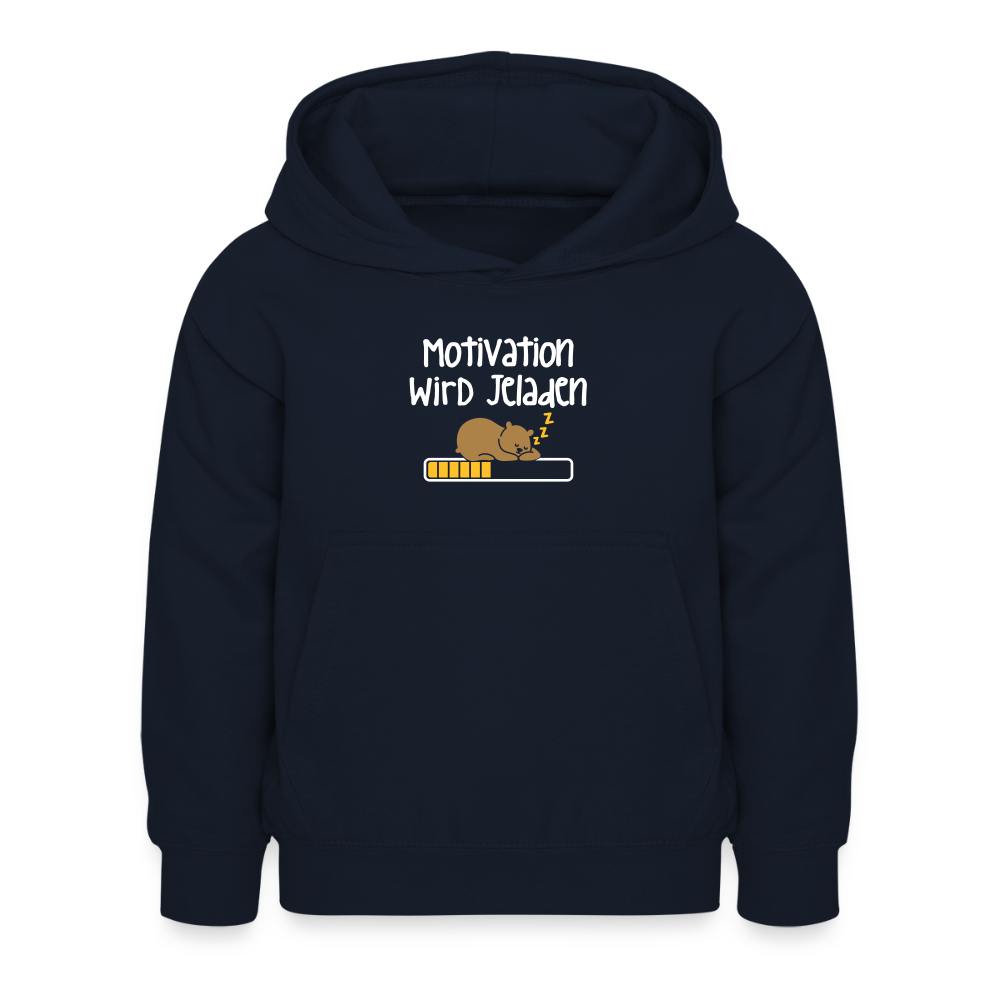 Motivation Wird Jeladen Warten - Kinder Hoodie - Navy