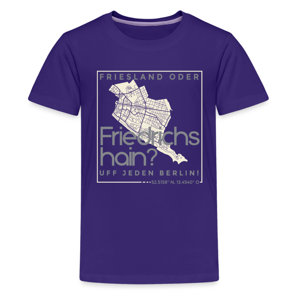 Friesland oder Friedrichshain - Teenager Premium T-Shirt - Lila