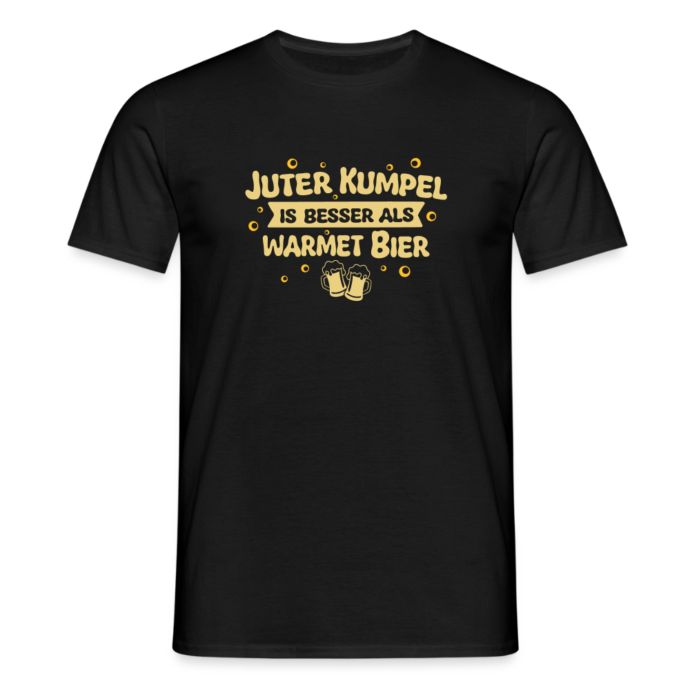 Juter Kumpel ist besser als warmet Bier - Männer Premium T-Shirt - Schwarz